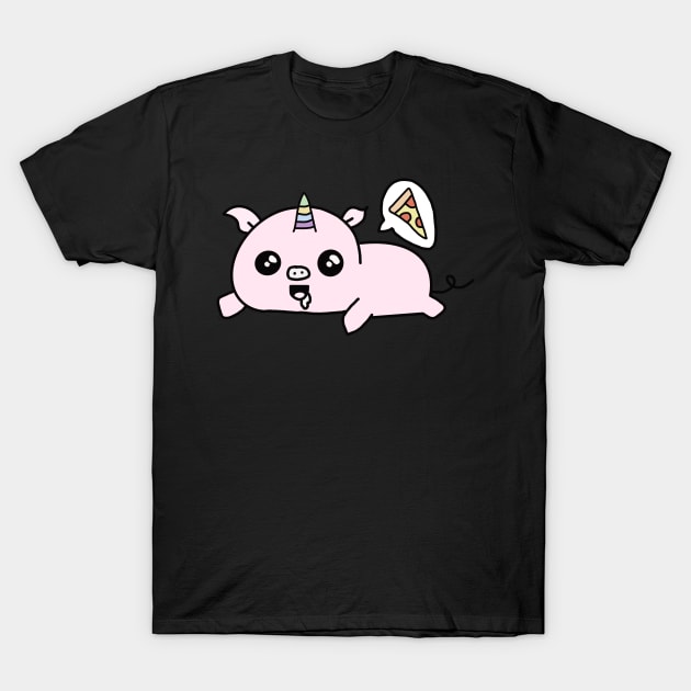 Hungry drooling pigacorn T-Shirt by AikoAthena